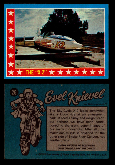 Evel Knievel Topps 1974 Vintage Trading Cards You Pick Singles #1-60 #26  - TvMovieCards.com