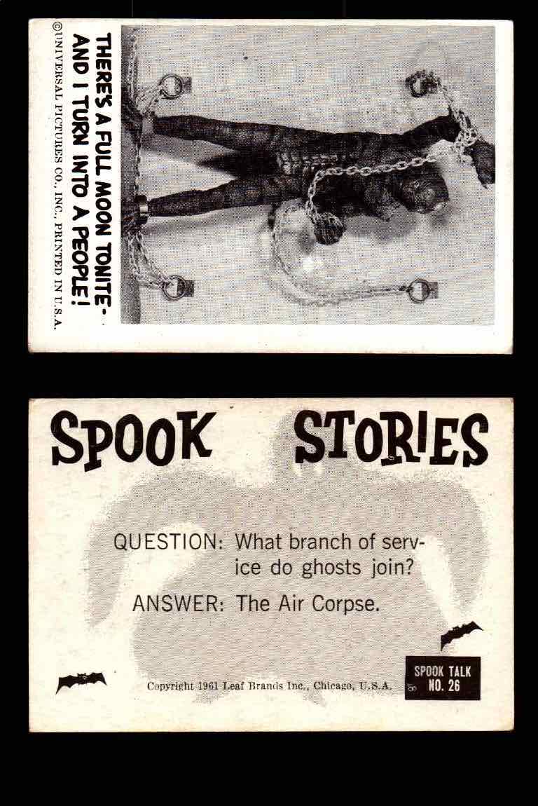 1961 Spook Stories Series 1 Leaf Vintage Trading Cards You Pick Singles #1-#72 #26  - TvMovieCards.com