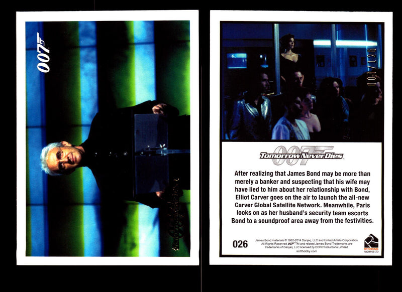 James Bond Archives 2014 Tomorrow Never Dies Gold Parallel Card You Pick Singles #26  - TvMovieCards.com