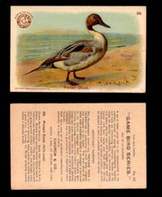 1904 Arm & Hammer Game Bird Series Vintage Trading Cards Singles #1-30 #26 Pintail Duck  - TvMovieCards.com