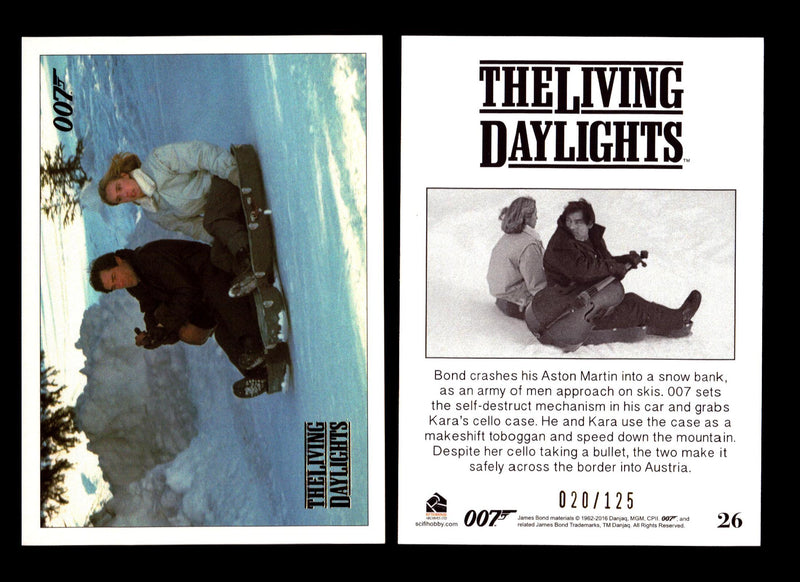 James Bond Archives The Living Daylights Gold Parallel Card You Pick Single 1-55 #26  - TvMovieCards.com