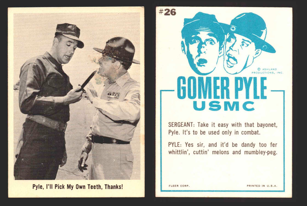 1965 Gomer Pyle Vintage Trading Cards You Pick Singles #1-66 Fleer 26   Pyle  I'll pick my own teeth  thanks!  - TvMovieCards.com