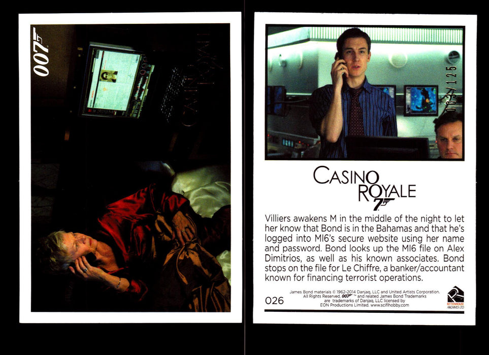 James Bond Archives 2014 Casino Royal Gold Parallel Card You Pick Number #26  - TvMovieCards.com