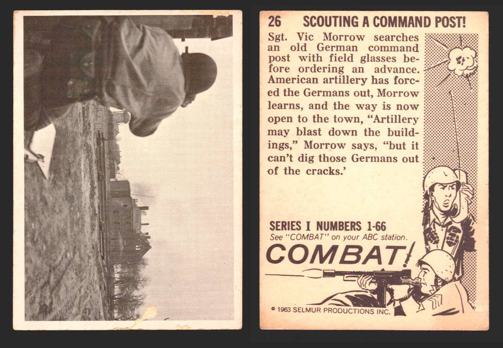 1963 Combat Series I Donruss Selmur Vintage Card You Pick Singles #1-66 26   Scouting a Command Post!  - TvMovieCards.com
