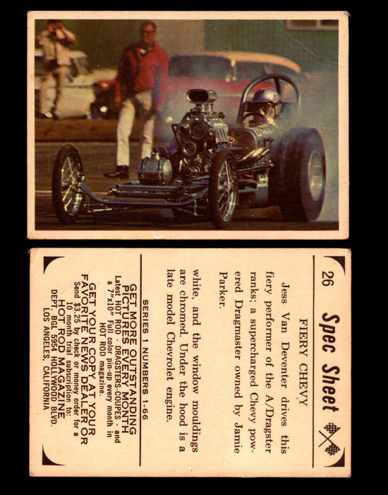 1965 Donruss Spec Sheet Vintage Hot Rods Trading Cards You Pick Singles #1-66 #26  - TvMovieCards.com