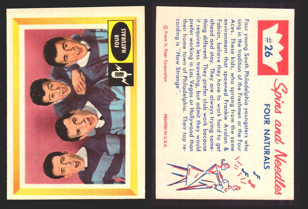 1960 Spins and Needles Vintage Trading Cards You Pick Singles #1-#80 Fleer 26   Four Naturals  - TvMovieCards.com