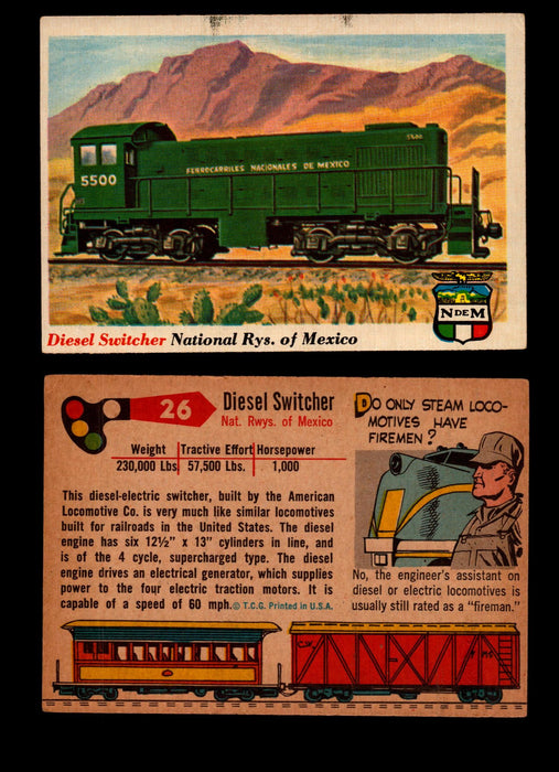 Rails And Sails 1955 Topps Vintage Card You Pick Singles #1-190 #26 Diesel Switcher  - TvMovieCards.com