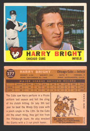 1960 Topps Baseball Trading Card You Pick Singles #250-#572 VG/EX 277 - Harry Bright  - TvMovieCards.com