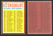 1962 Topps Baseball Trading Card You Pick Singles #200-#299 VG/EX #	277 Checklist 265-352  - TvMovieCards.com