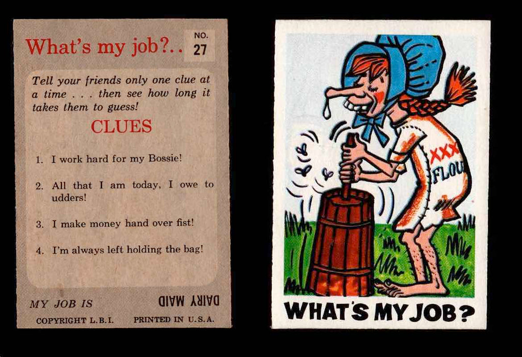 1965 What's my Job? Leaf Vintage Trading Cards You Pick Singles #1-72 #27  - TvMovieCards.com