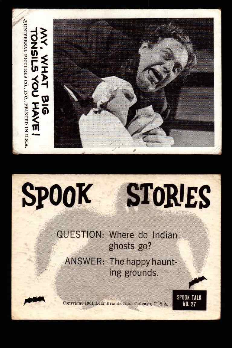 1961 Spook Stories Series 1 Leaf Vintage Trading Cards You Pick Singles #1-#72 #27  - TvMovieCards.com