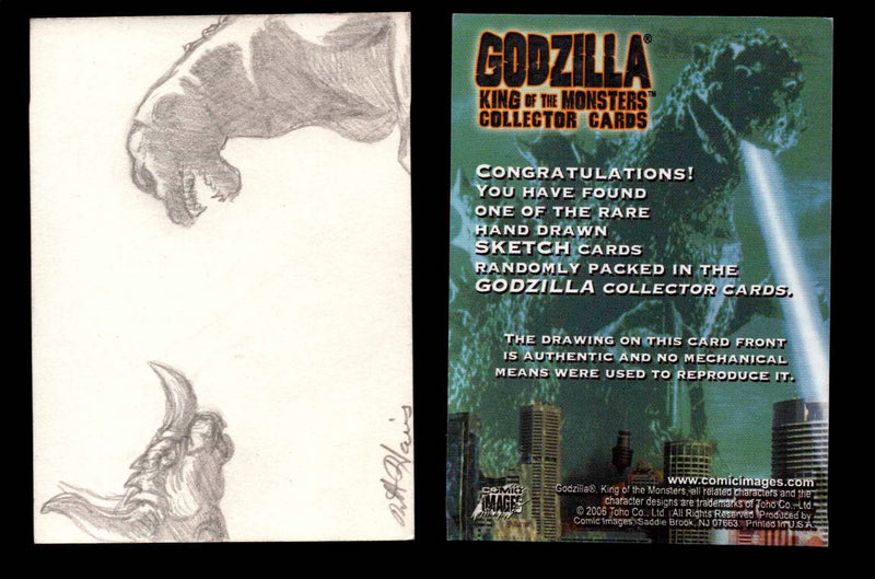GODZILLA: KING OF THE MONSTERS Artist Sketch Trading Card You Pick Singles #27 Godzilla and Gigan by Matt Harris  - TvMovieCards.com