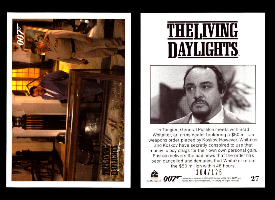 James Bond Archives The Living Daylights Gold Parallel Card You Pick Single 1-55 #27  - TvMovieCards.com