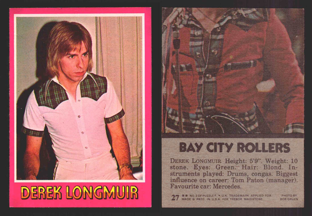 1975 Bay City Rollers Vintage Trading Cards You Pick Singles #1-66 Trebor 27   Derek Longmuir  - TvMovieCards.com