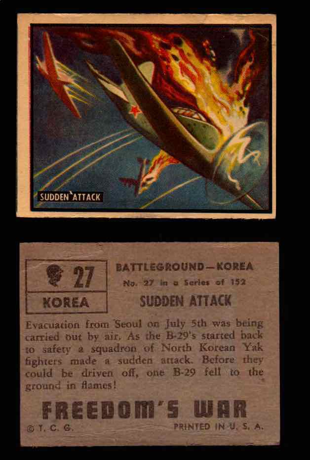 1950 Freedom's War Korea Topps Vintage Trading Cards You Pick Singles #1-100 #27  - TvMovieCards.com