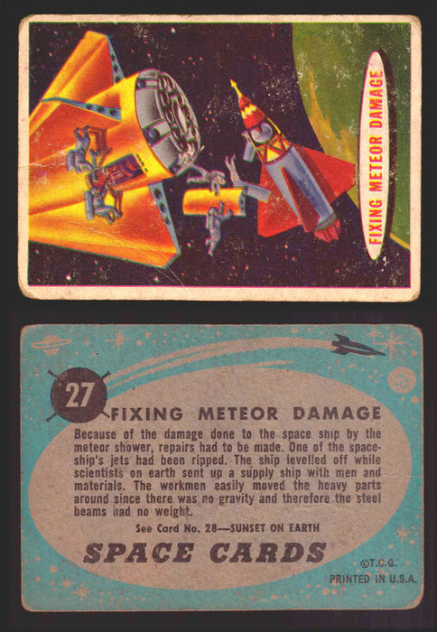 1957 Space Cards Topps Vintage Trading Cards #1-88 You Pick Singles 27   Fixing Meteor Damage  - TvMovieCards.com