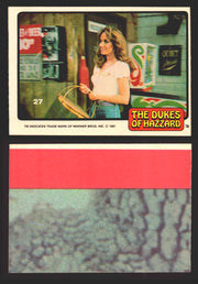 1981 Dukes of Hazzard Sticker Trading Cards You Pick Singles #1-#66 Donruss 27   Daisy Duke with a picnic basket  - TvMovieCards.com