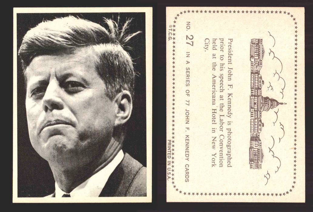 1964 The Story of John F. Kennedy JFK Topps Trading Card You Pick Singles #1-77 #27  - TvMovieCards.com
