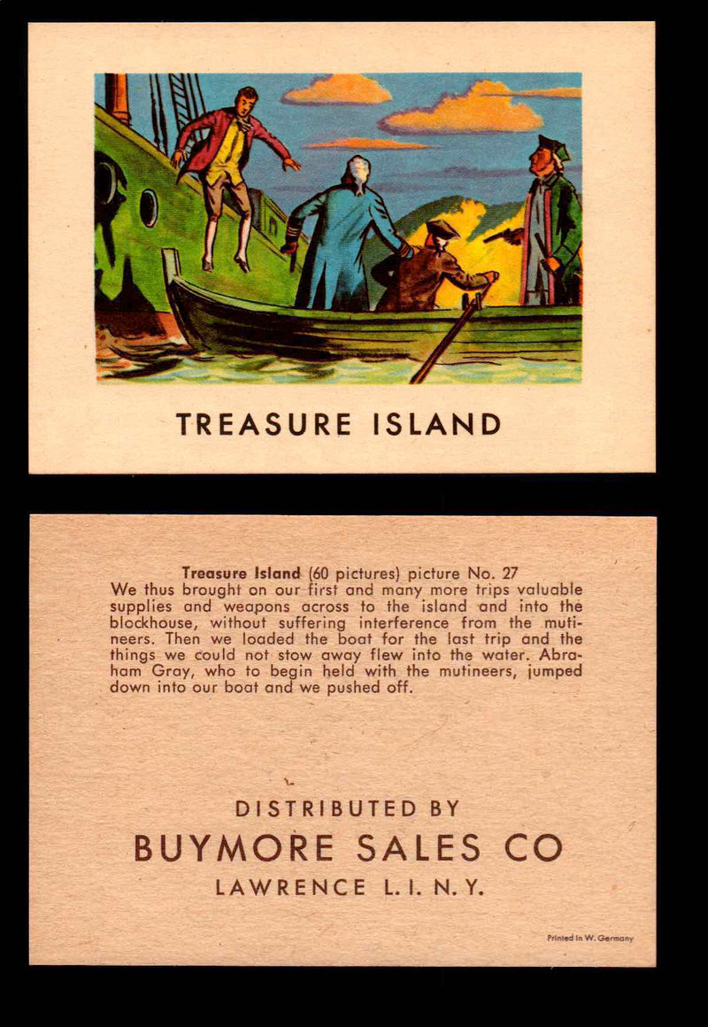 Treasure Island Buymore Sales 1960 Vintage Trading Cards You Pick Singles   - TvMovieCards.com