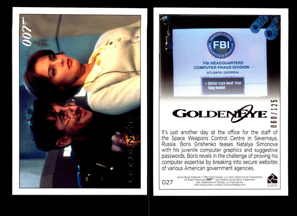 James Bond Archives 2015 Goldeneye Gold Parallel Card You Pick Single #1-#102 #27  - TvMovieCards.com