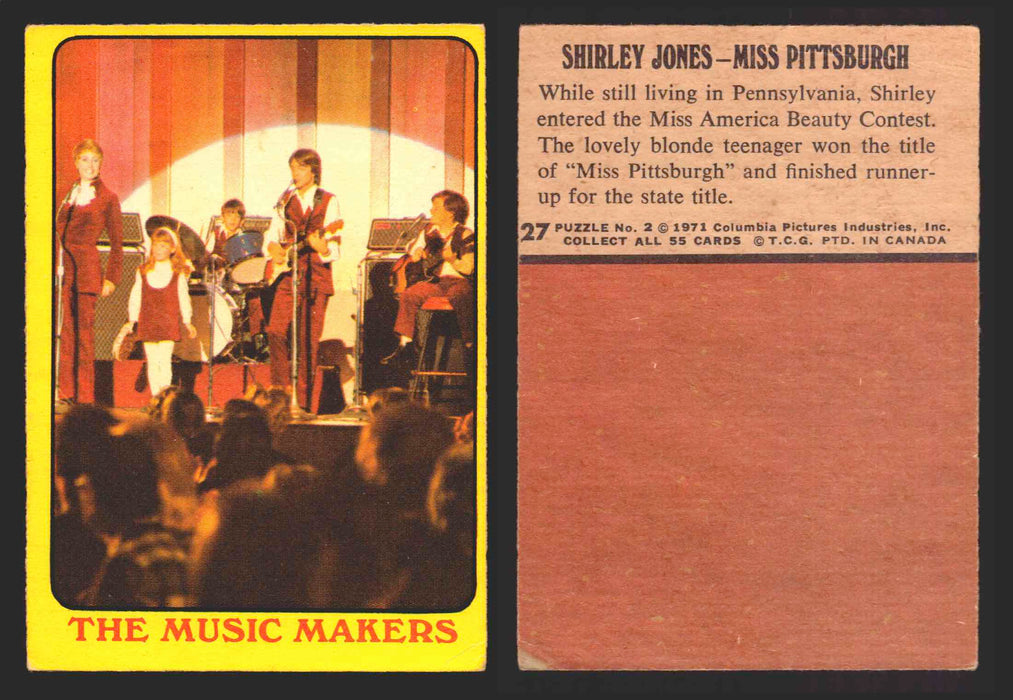 1971 The Partridge Family Series 1 Yellow You Pick Single Cards #1-55 Topps USA 27   The Music Makers  - TvMovieCards.com