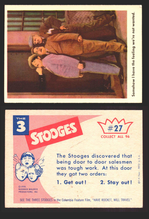 1959 Three 3 Stooges Fleer Vintage Trading Cards You Pick Singles #1-96 #27  - TvMovieCards.com