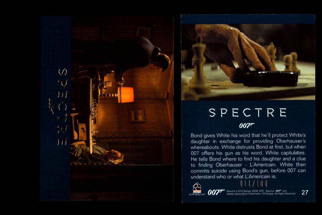 James Bond Archives 2016 Spectre Gold Parallel Card You Pick Singles #1-#76 #27  - TvMovieCards.com