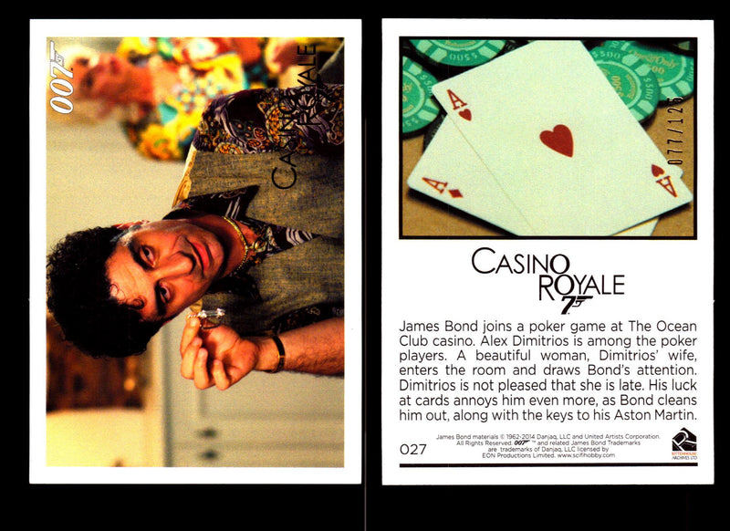 James Bond Archives 2014 Casino Royal Gold Parallel Card You Pick Number #27  - TvMovieCards.com