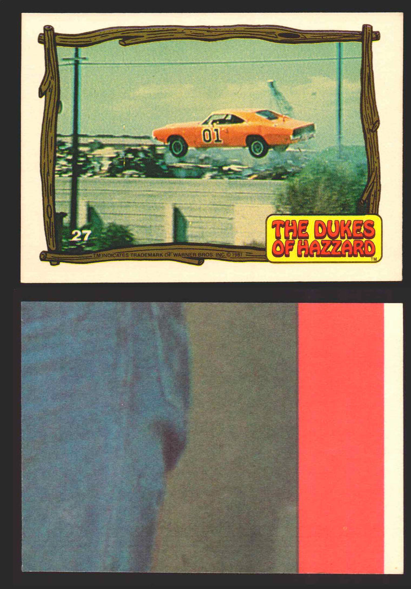1983 Dukes of Hazzard Vintage Trading Cards You Pick Singles #1-#44 Donruss 27C   General Lee flying through the air  - TvMovieCards.com
