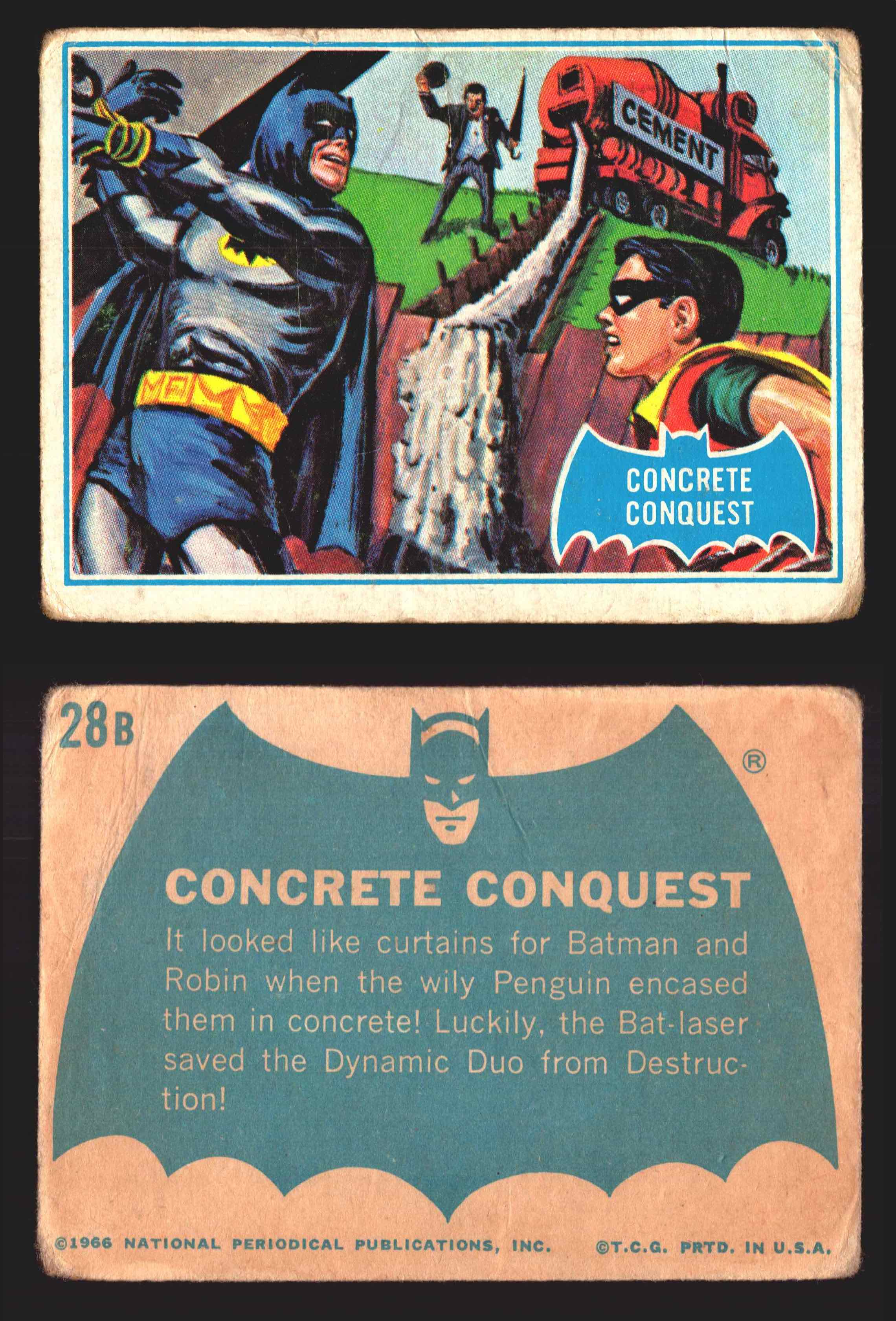 1966 Batman Puzzle B (Blue Bat) Vintage Trading Card You Pick