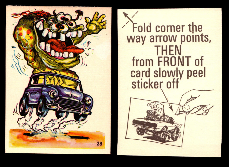 Fabulous Odd Rods Vintage Sticker Cards 1973 #1-#66 You Pick Singles #28   Six Eyed Monster  - TvMovieCards.com