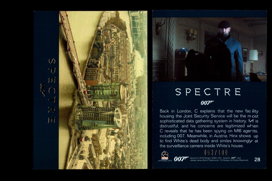 James Bond Archives 2016 Spectre Gold Parallel Card You Pick Singles #1-#76 #28  - TvMovieCards.com