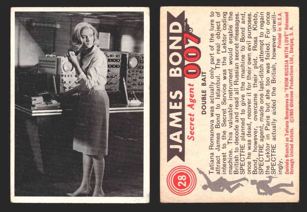 1965 James Bond 007 Glidrose Vintage Trading Cards You Pick Singles #1-66 28   Double Bait  - TvMovieCards.com
