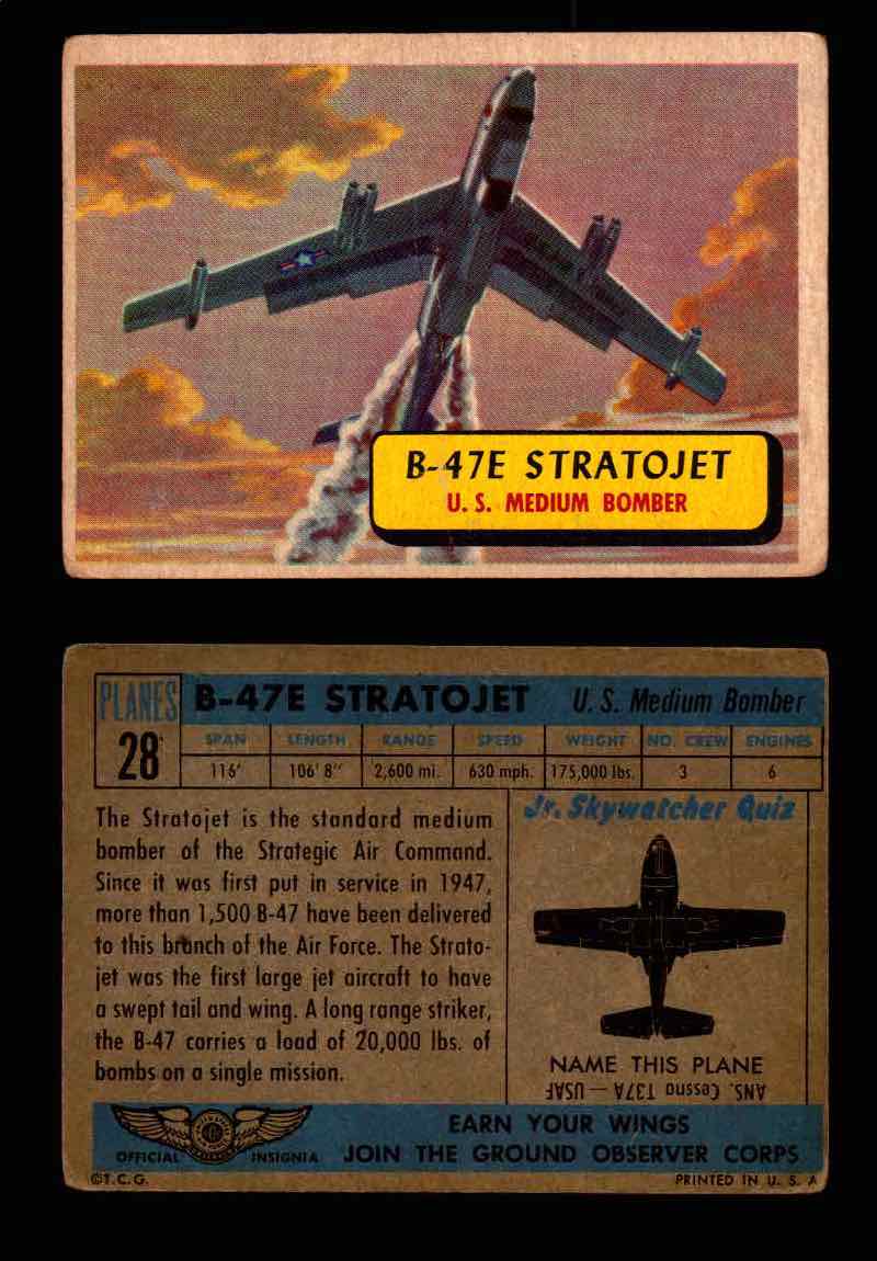 1957 Planes Series I Topps Vintage Card You Pick Singles #1-60 #28  - TvMovieCards.com