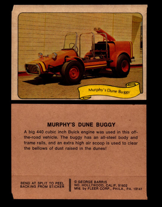 Kustom Cars - Series 2 George Barris 1975 Fleer Sticker Vintage Cards You Pick S #28 Murphy's Dune Buggy  - TvMovieCards.com