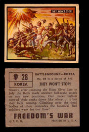 1950 Freedom's War Korea Topps Vintage Trading Cards You Pick Singles #1-100 #28  - TvMovieCards.com