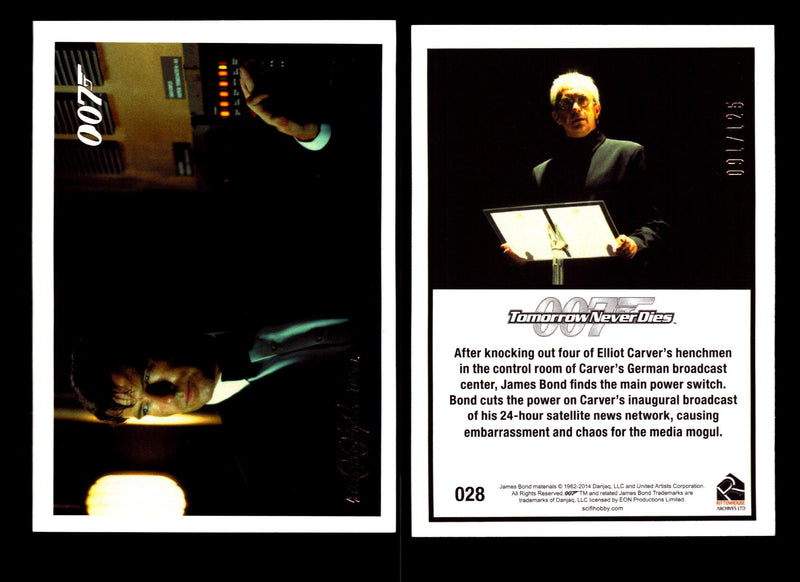 James Bond Archives 2014 Tomorrow Never Dies Gold Parallel Card You Pick Singles #28  - TvMovieCards.com