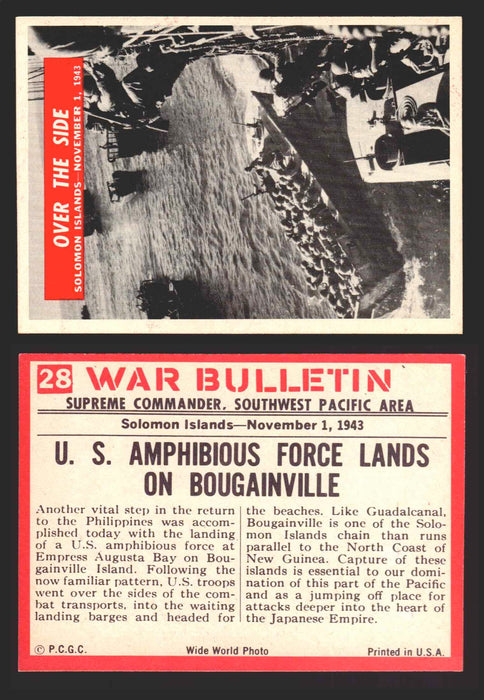 1965 War Bulletin Philadelphia Gum Vintage Trading Cards You Pick Singles #1-88 28   Over The Side  - TvMovieCards.com