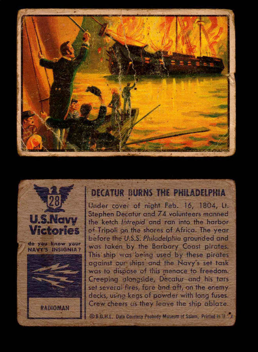 1954 U.S. Navy Victories Bowman Vintage Trading Cards You Pick Singles #1-48 #28  - TvMovieCards.com