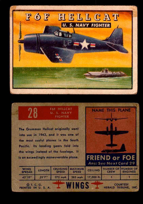 1952 Wings Topps TCG Vintage Trading Cards You Pick Singles #1-100 #28  - TvMovieCards.com