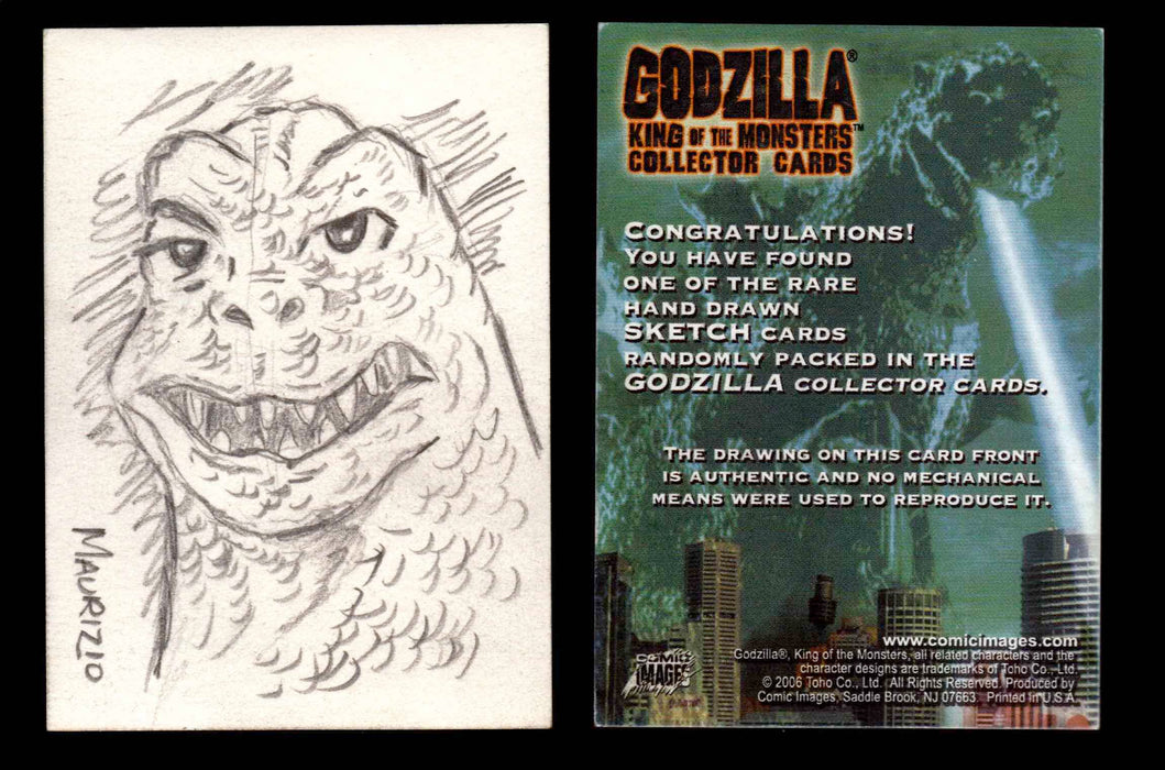 GODZILLA: KING OF THE MONSTERS Artist Sketch Trading Card You Pick Singles #28 Godzilla by Maurizio  - TvMovieCards.com