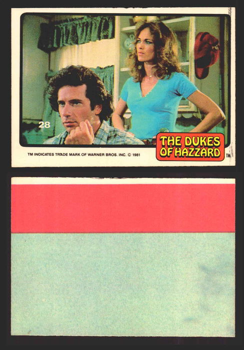 1981 Dukes of Hazzard Sticker Trading Cards You Pick Singles #1-#66 Donruss 28   Luke & Daisy  - TvMovieCards.com