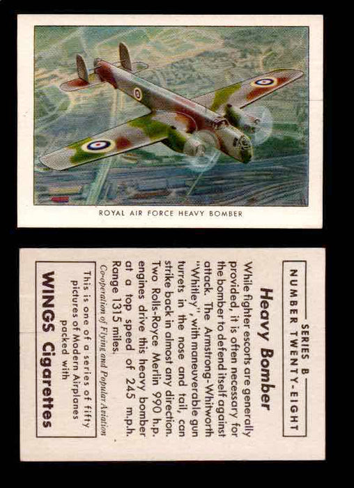 1941 Modern American Airplanes Series B Vintage Trading Cards Pick Singles #1-50 28	 	Royal Air Force Heavy Bomber  - TvMovieCards.com