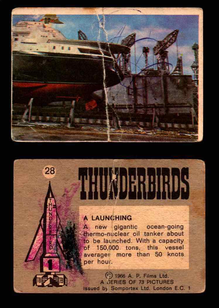 Thunderbirds Vintage Trading Card Singles #1-72 Somportex 1966 #28  - TvMovieCards.com