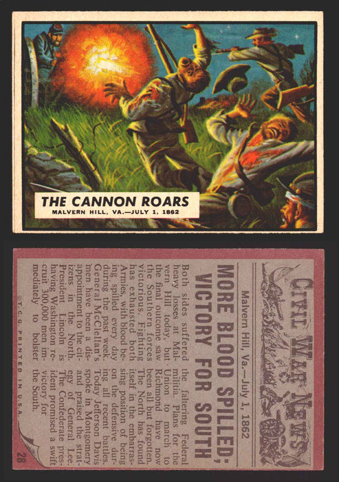 1962 Civil War News Topps TCG Trading Card You Pick Single Cards #1 - 88 28   The Cannon Roars  - TvMovieCards.com
