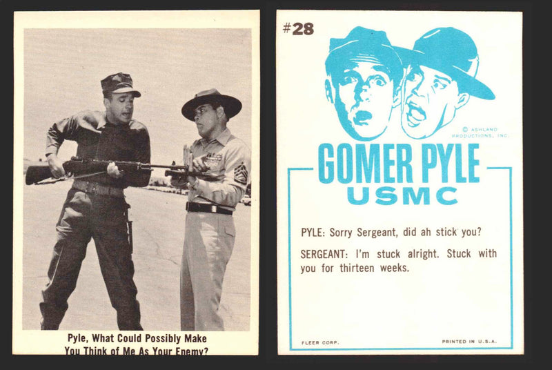 1965 Gomer Pyle Vintage Trading Cards You Pick Singles #1-66 Fleer 28   Pyle  what could possibly make you think of me as  - TvMovieCards.com