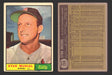 1961 Topps Baseball Trading Card You Pick Singles #200-#299 VG/EX #	290 Stan Musial - St. Louis Cardinals (marked)  - TvMovieCards.com