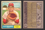 1961 Topps Baseball Trading Card You Pick Singles #200-#299 VG/EX #	299 Clay Dalrymple - Philadelphia Phillies  - TvMovieCards.com