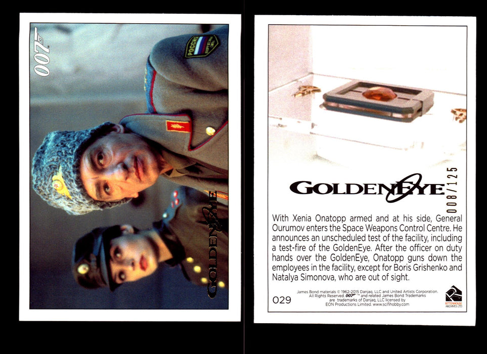 James Bond Archives 2015 Goldeneye Gold Parallel Card You Pick Single #1-#102 #29  - TvMovieCards.com