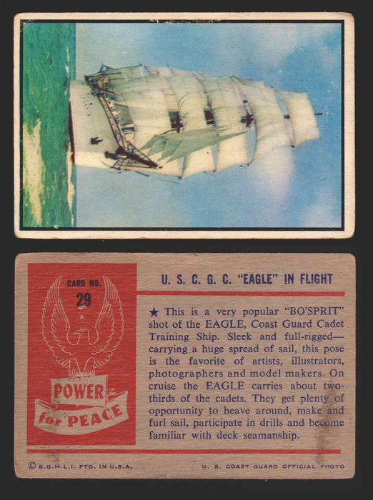 1954 Power For Peace Vintage Trading Cards You Pick Singles #1-96 29   U.S.C.G. Eagle In Flight  - TvMovieCards.com